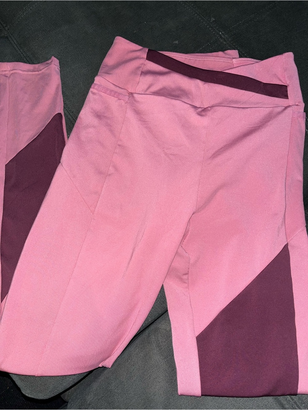 Gymshark Pink and Plum Colorblock Leggings